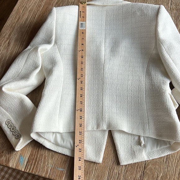 VERONICA BEARD WOODLEY DICKEY TWEEDjacket/blazer, ivory/white, size 8 - Picture 13 of 15